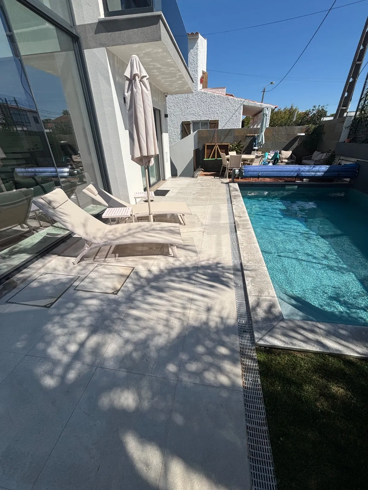 Poolside terrace after the visit